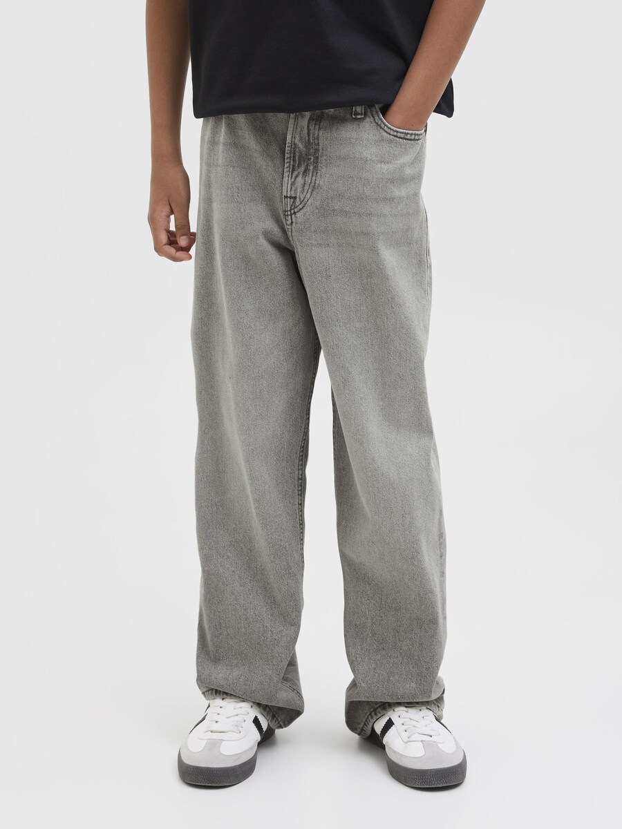 Мешковатые джинсы Jack & Jones Junior JJIAlex JJOriginal, серый деним — фото 2