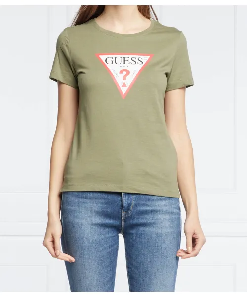 

Оригинальная футболка Regular fit Guess Jeans, зеленый