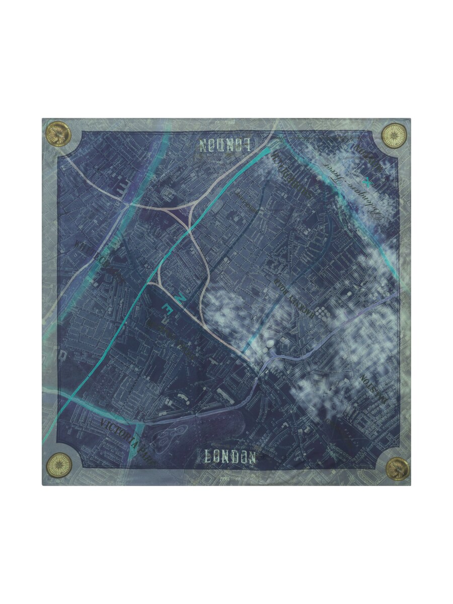 

Шарф Bolongaro Trevor LONDON BY NIGHT, цвет Navy/mottled blue