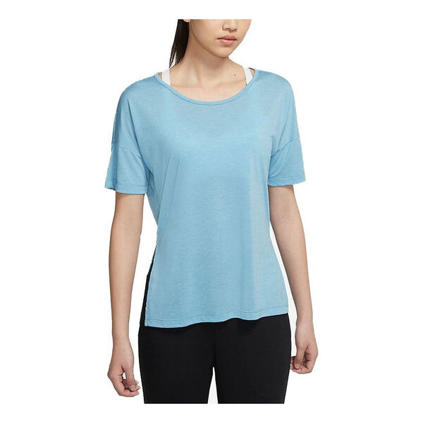 

Футболка как w ny df layer ss top cerulean Nike, синий
