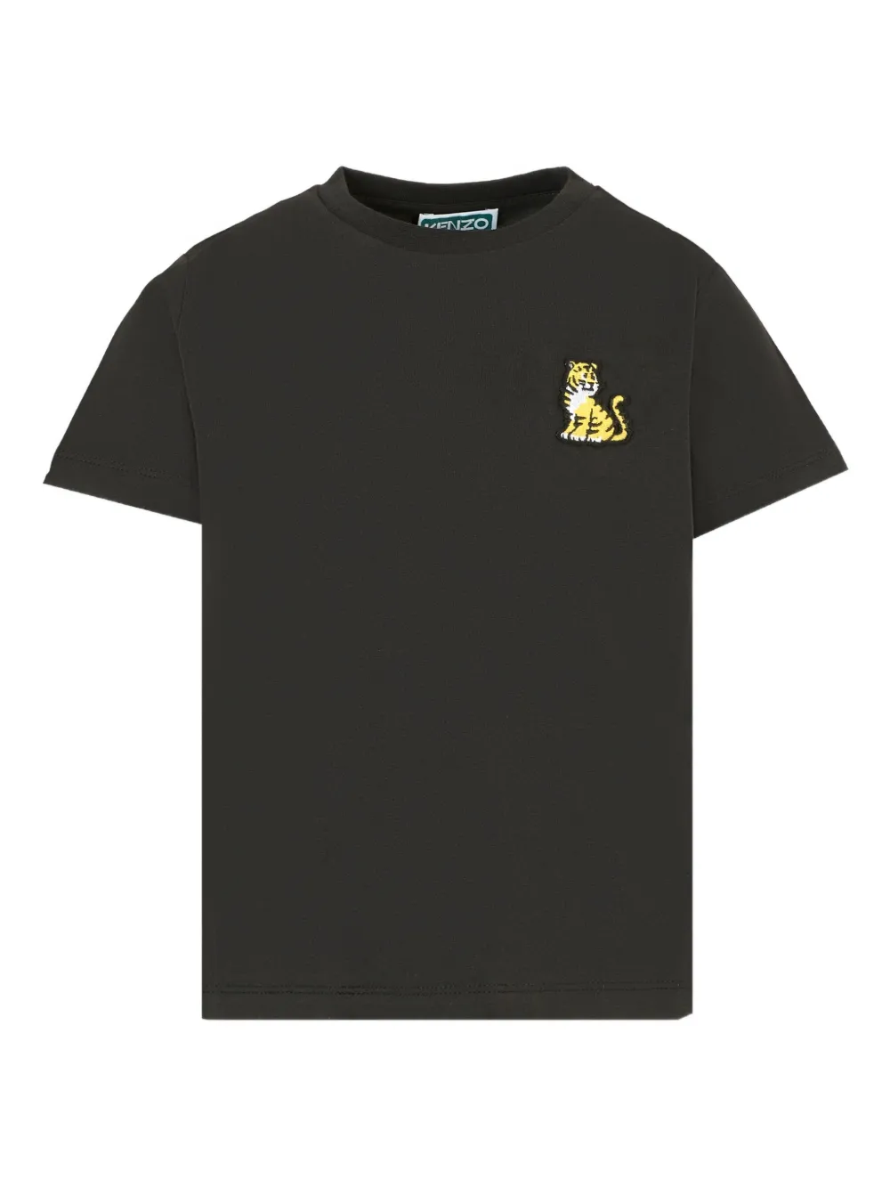 

Футболка с вышитым тигром Kenzo Kids, черный