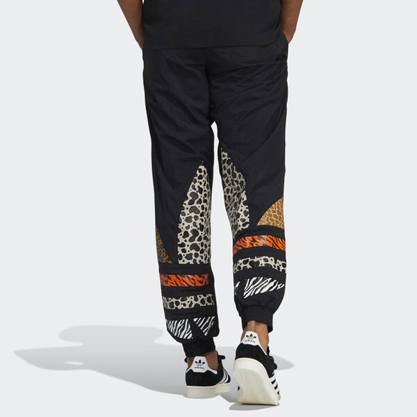 Спортивные штаны adidas originals x Atmos Crossover Leopard print Logo Bundle Feet Sports Pants Black, черный — фото 4