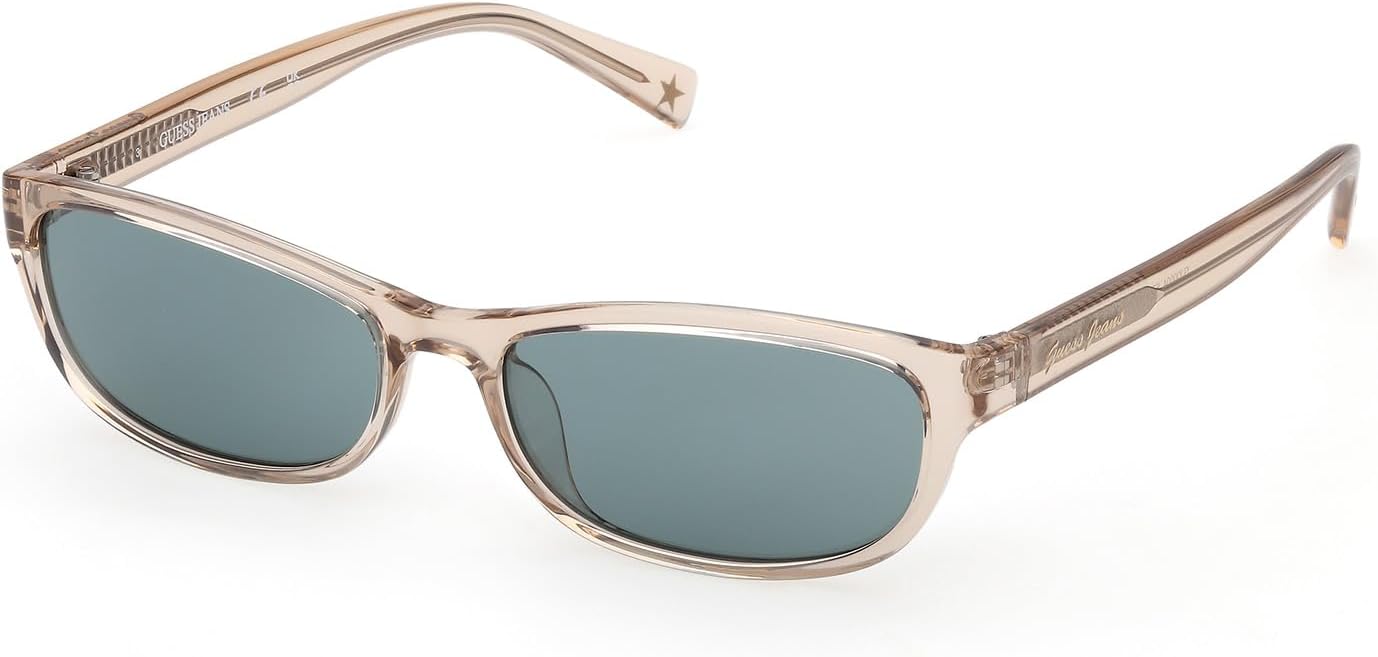

Солнцезащитные очки GUESS Women's Polarized, квадратные, 55 мм, блестящий бежевый