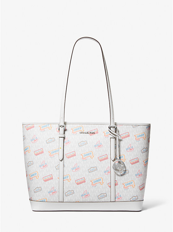 

Сумка-Тоут с большим фирменным логотипом Jet set Michael Kors, белый