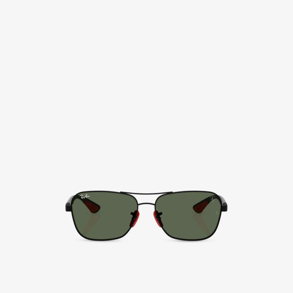 

Солнцезащитные очки Ray-Ban Scuderia Ferrari квадратные металлические, черный