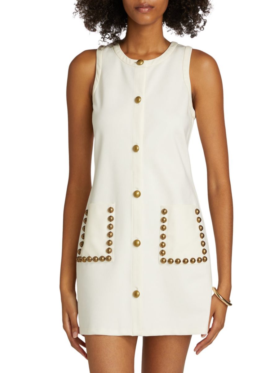 

Мини-платье с декором Bryanna Ramy Brook, цвет Winter White Ponte