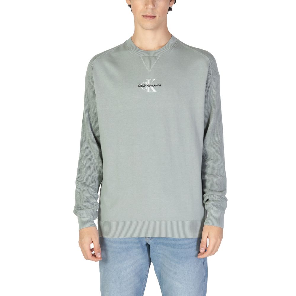 

Зеленый хлопковый свитер Calvin Klein Jeans