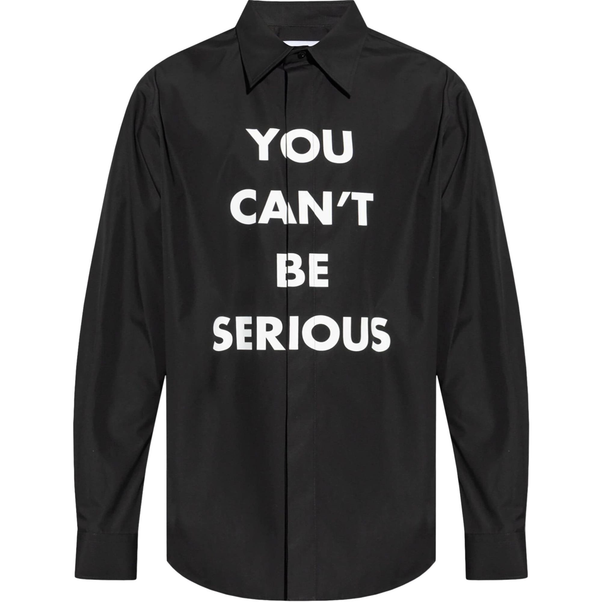 

Футболка You Can't Be Serious MOSCHINO, черная