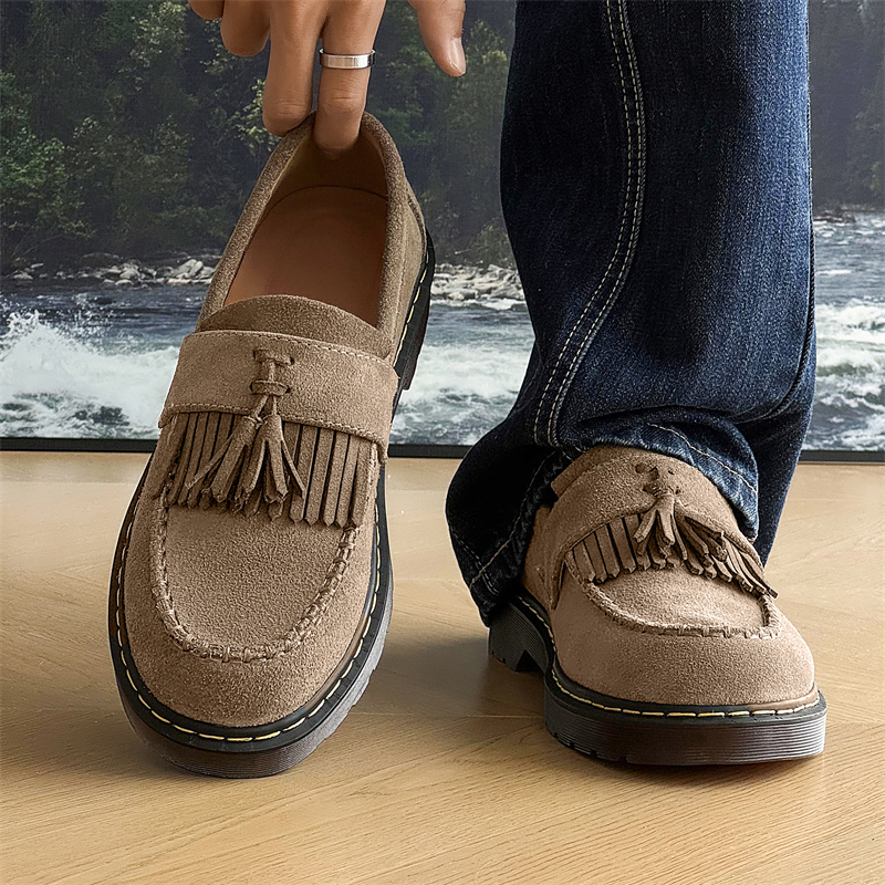 MODENGPAN Мужские повседневные туфли Monk Shoes в цвете хаки, цвет Khaki — фото 4