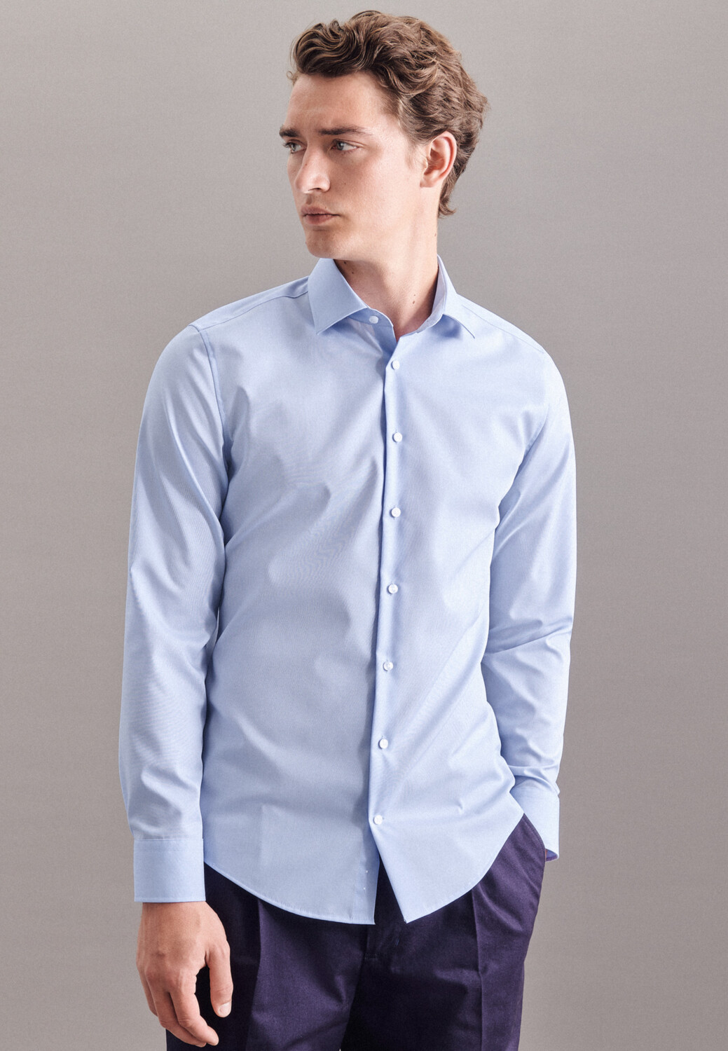

Рубашка Seidensticker Business Slim, цвет Mittelblau