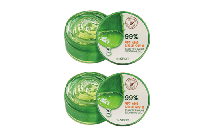 

The Saem Розовый гель алоэ вера увлажняющий крем ночная маска для лица увлажняющая и питательная 300мл*2