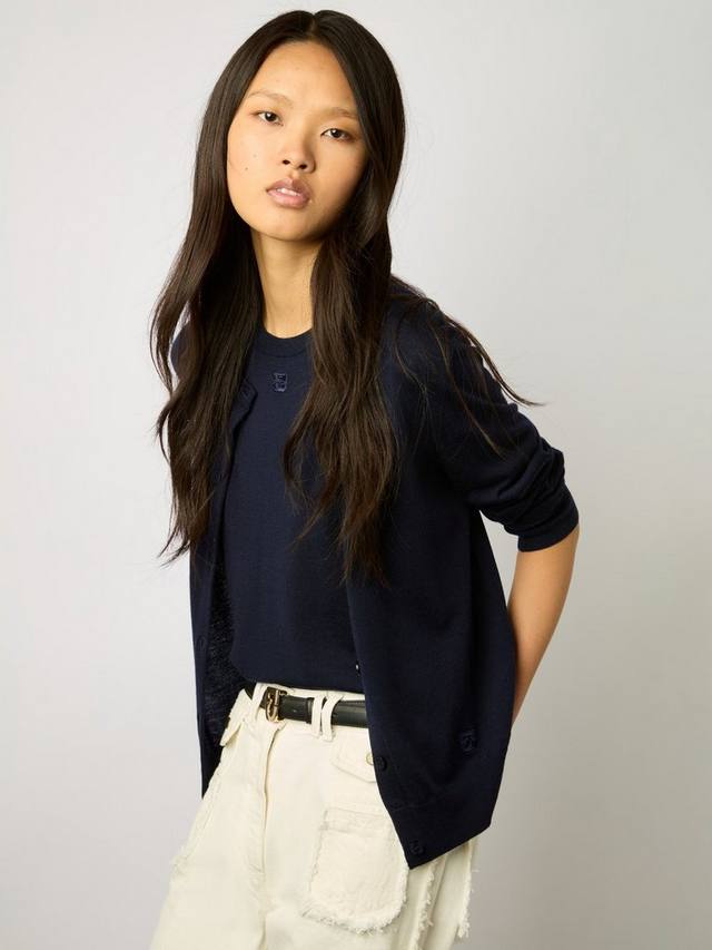 

Кардиган из шерсти лайана мериноса Gerard Darel, темно-синий