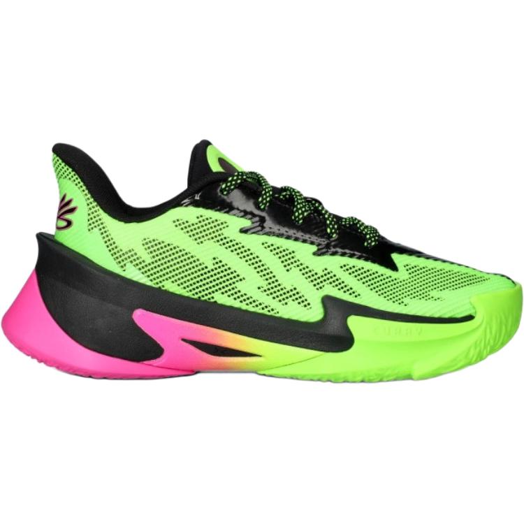 Curry Series 7 низкие детские баскетбольные кроссовки Unisex Under Armour, зеленый — фото 3