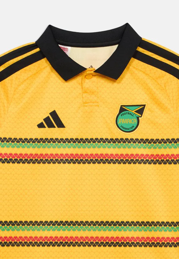 Детская спортивная футболка унисекс с надписью «jamaica home» Adidas Performance, Bold Gold Coloured — фото 3