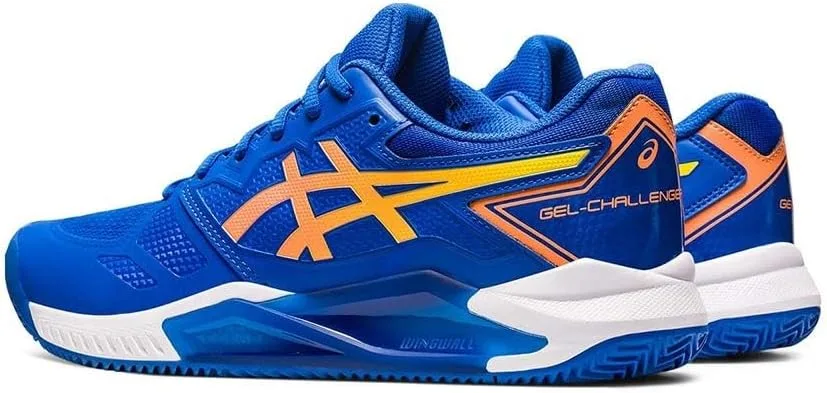 Кроссовки ASICS Challenger 13 для тенниса, предназначенные для скоростных видов спорта, для мужчин, белый/синий/стальной — фото 4