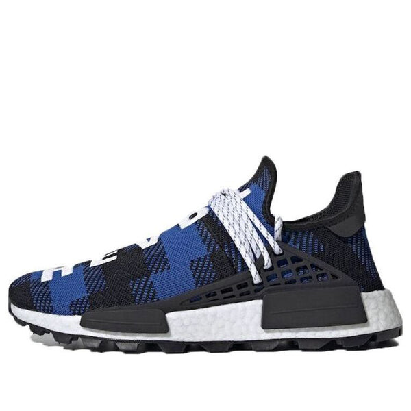 

Кроссовки x pharrell x billionaire boys club nmd hu trail 'blue plaid' Adidas, мультиколор