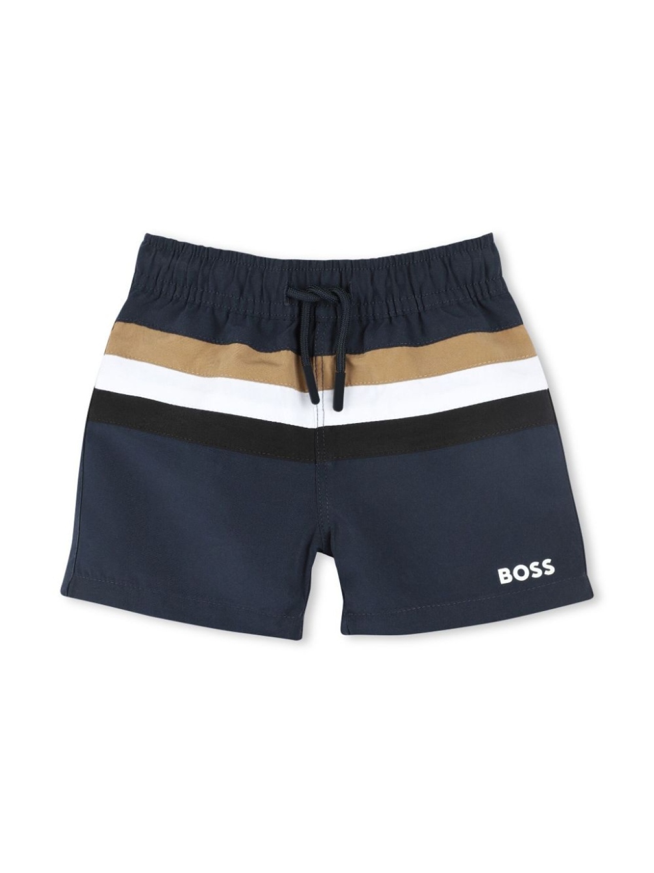 

BOSS Kidswear плавки-шорты в полоску, синий