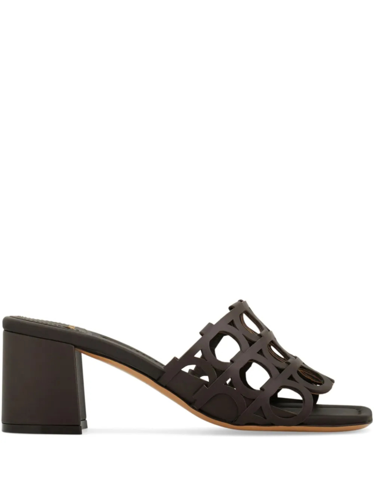 Мюли Ferragamo 55 мм Gancini, коричневый