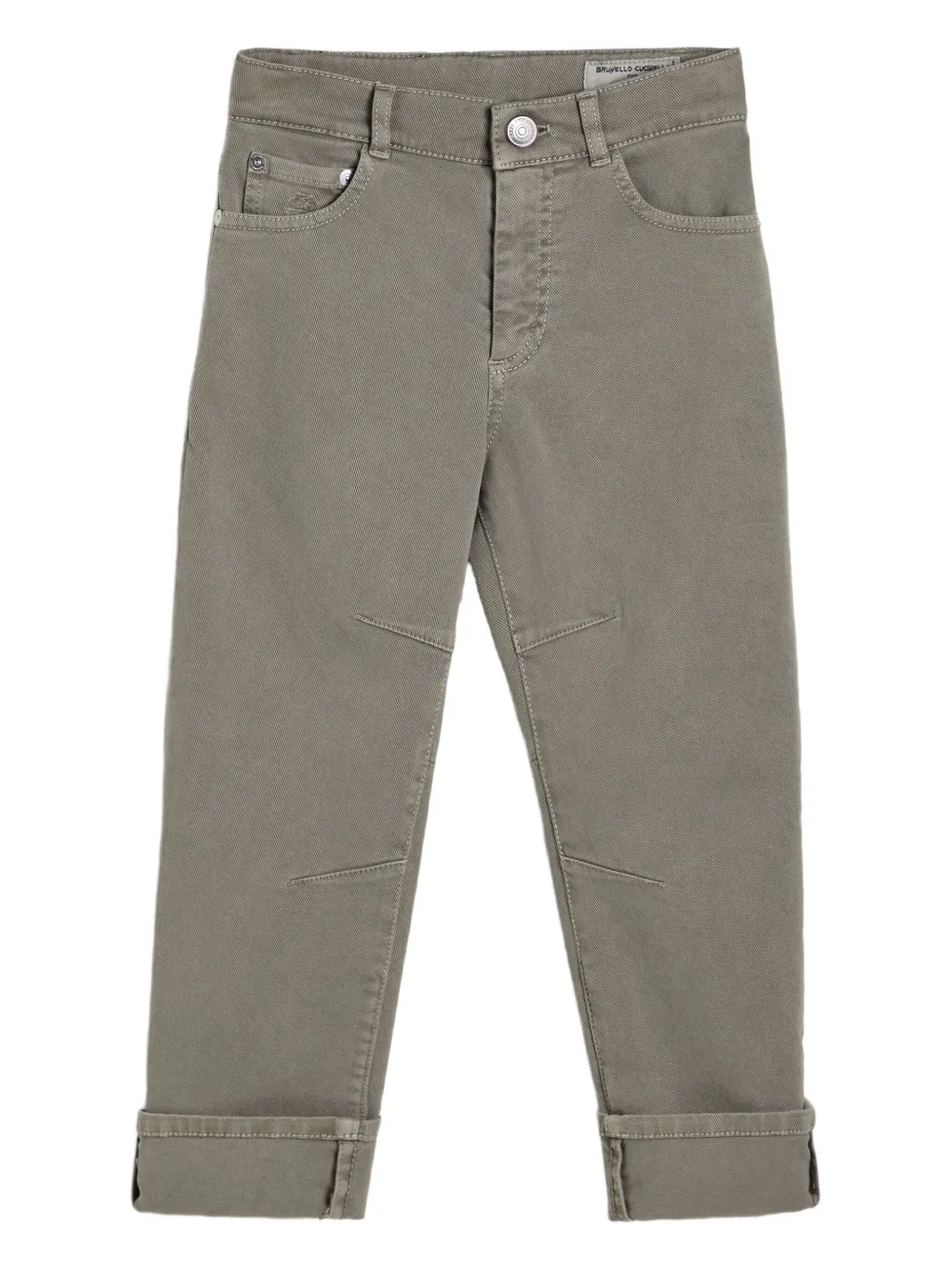 

Джинсы с нашивкой-логотипом Brunello Cucinelli Kids, зеленый