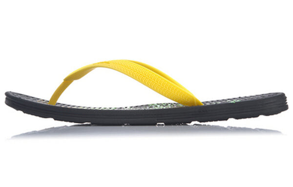 Тапочки disney crossover ln floper colorblock casual yellow black flip-flops Li-Ning, желтый — фото 2