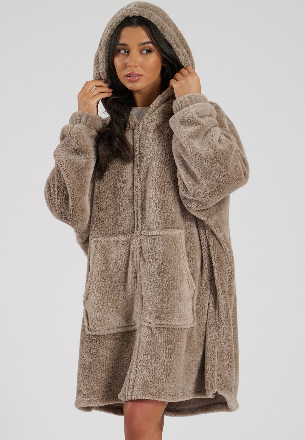 

Халат ZIP THROUGH SNUGGLE Loungeable, коричневый