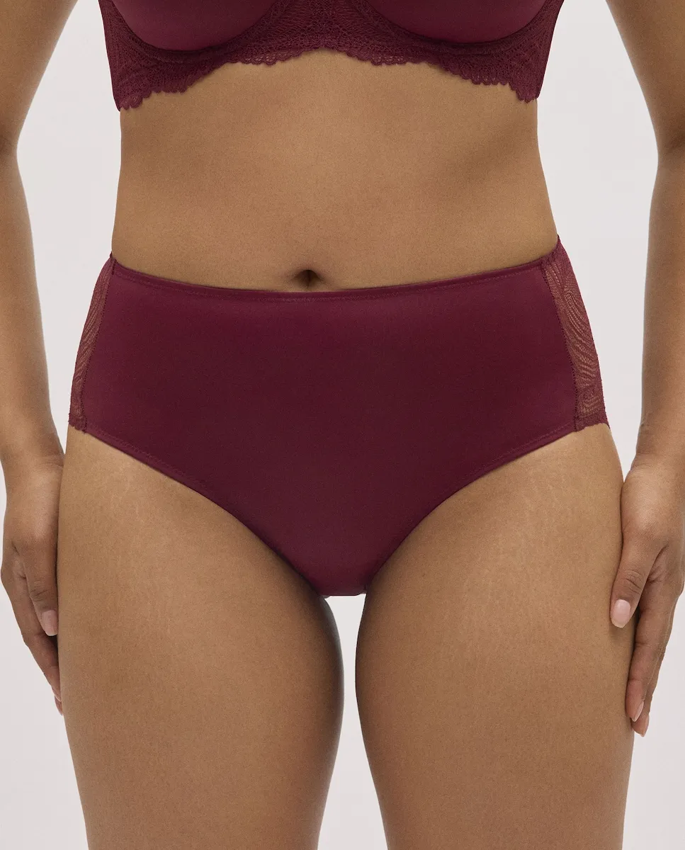 

Высокие кружевные трусики Ysabel Mora, красный