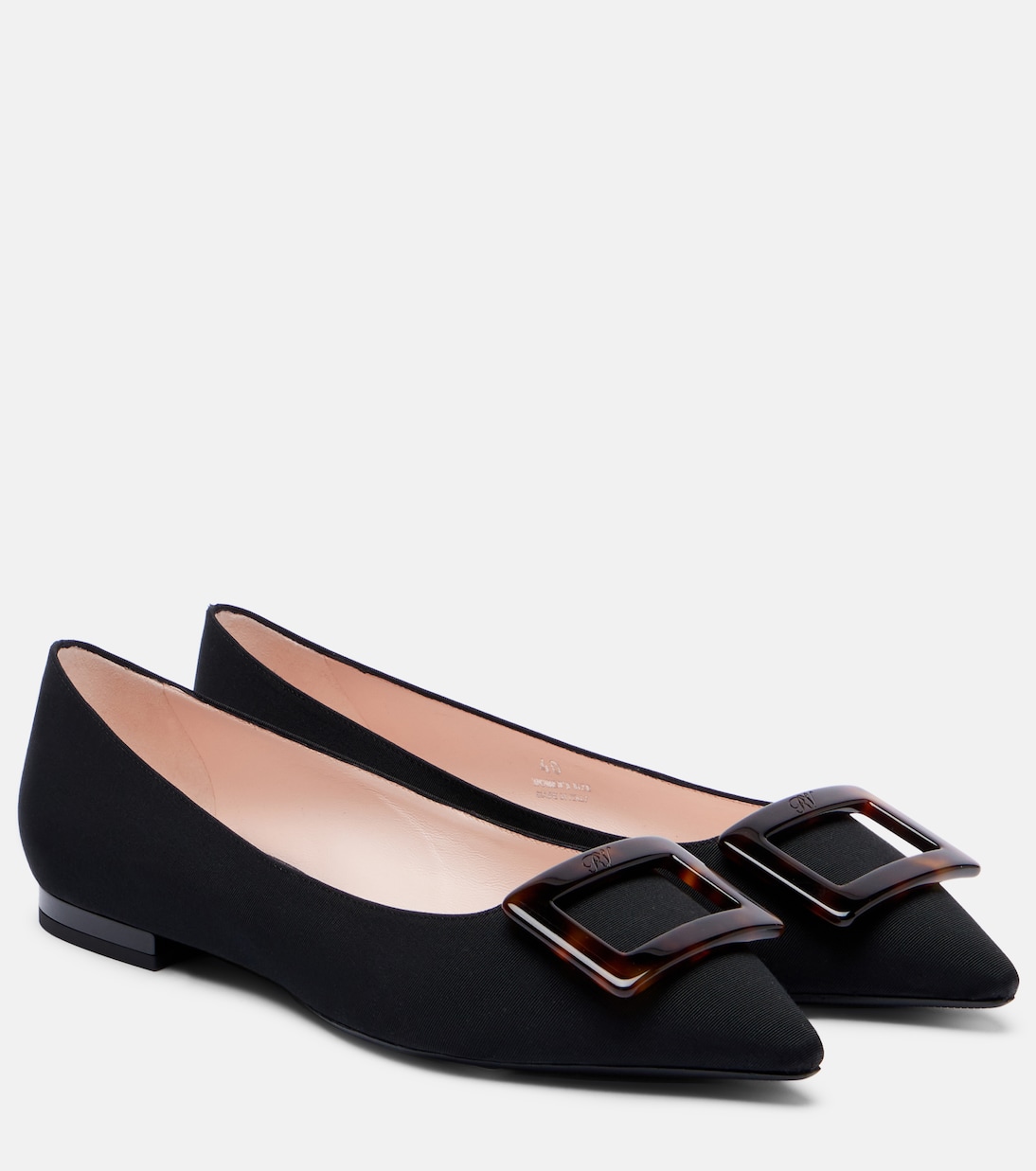 Балетки Gommettine из репсовой ленты Roger Vivier, черный
