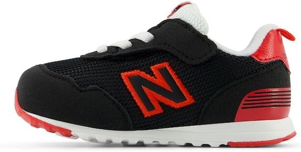 Детские кроссовки New Balance 515 V1 на шнуровке, черный/красный — фото 2