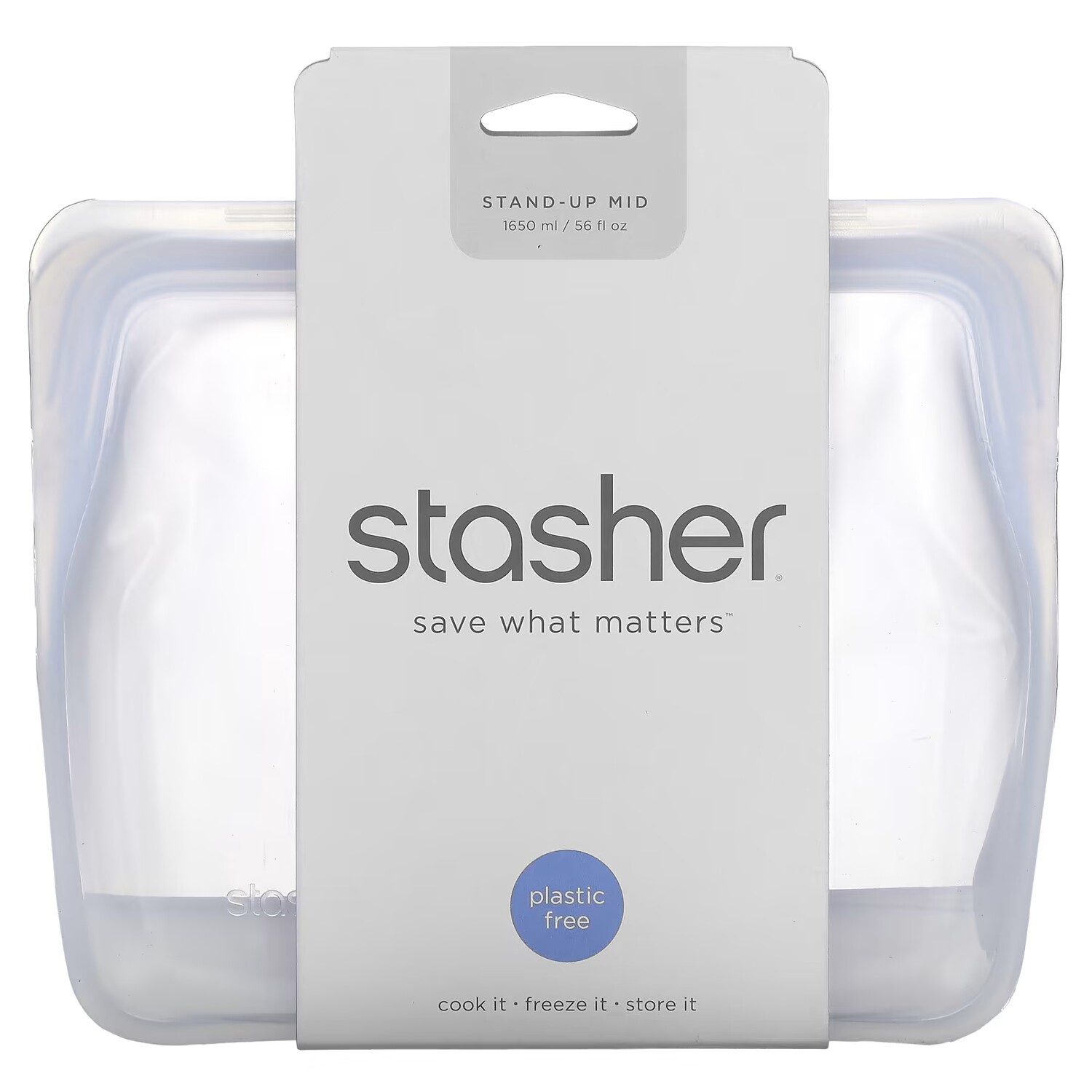 

Силиконовый пакет для еды Stasher Stand Up Mid Clear