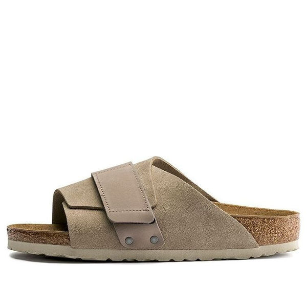 

Тапочки kyoto nubuck-suede leather sandals 'taupe' Birkenstock, бежевый