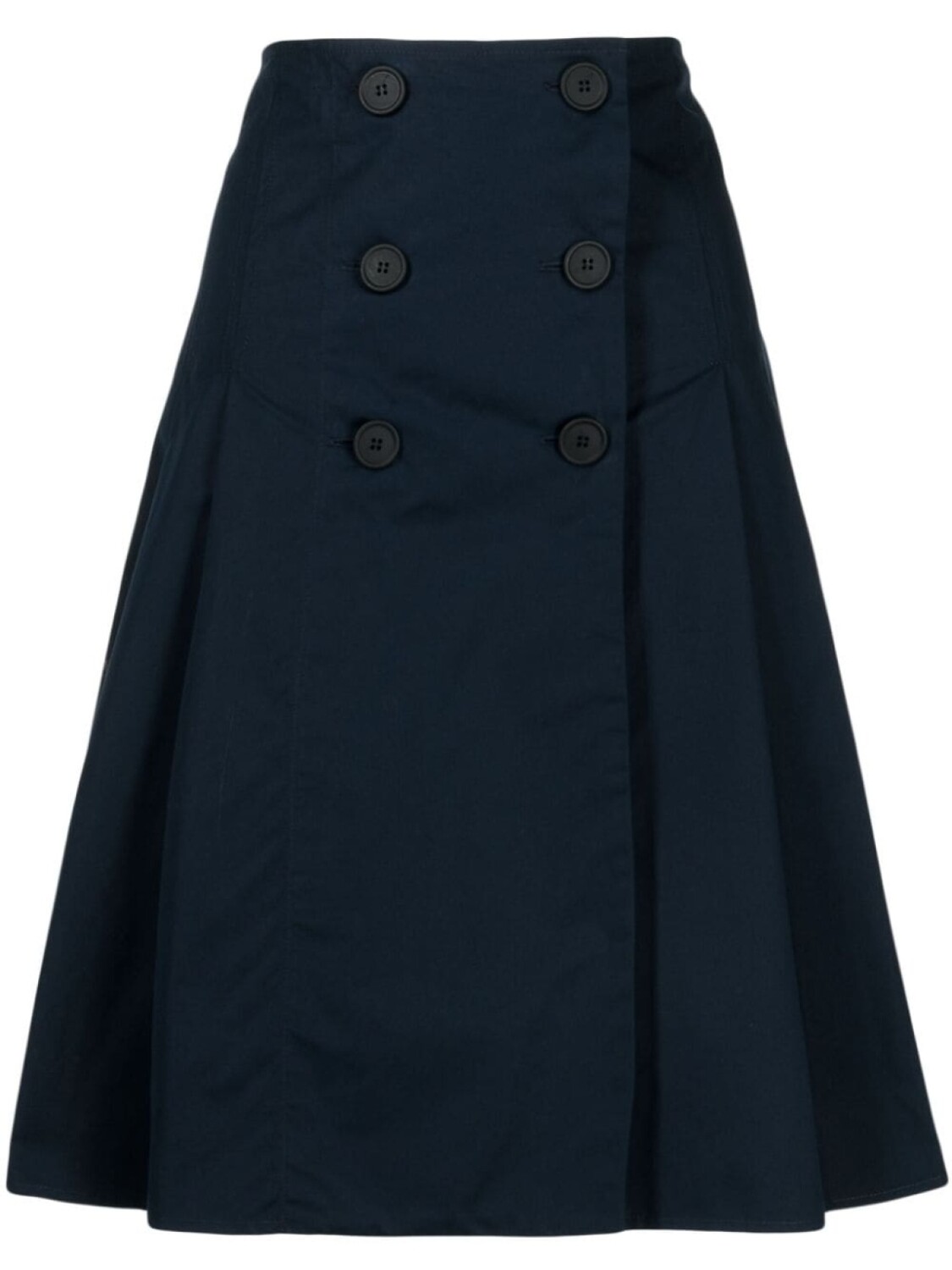 

Maison Kitsuné юбка с завышенной талией и запахом, синий