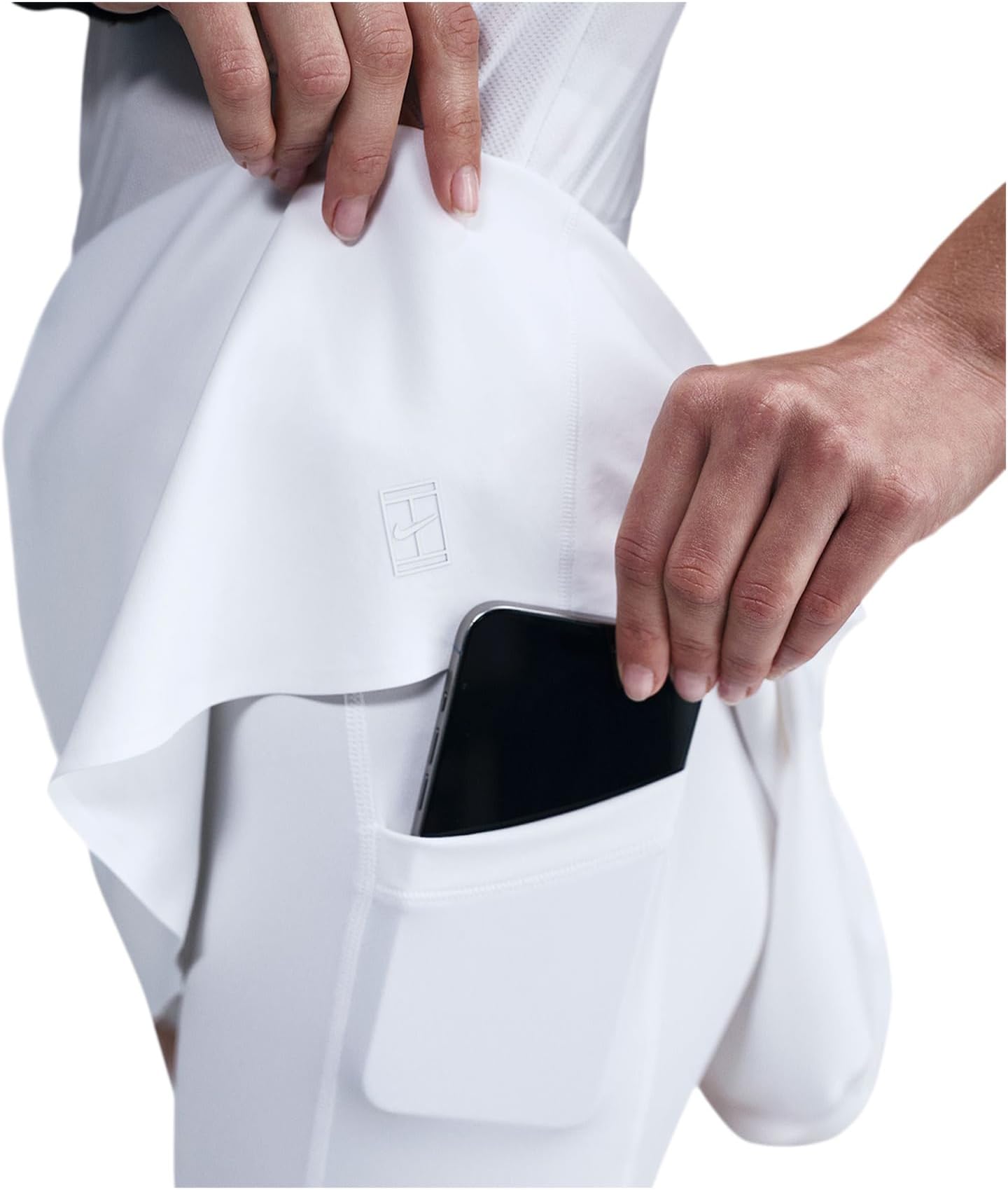 Юбка Nike Court Advantage Dri-fit Short Tennis Skirt, цвет White/White — фото 3