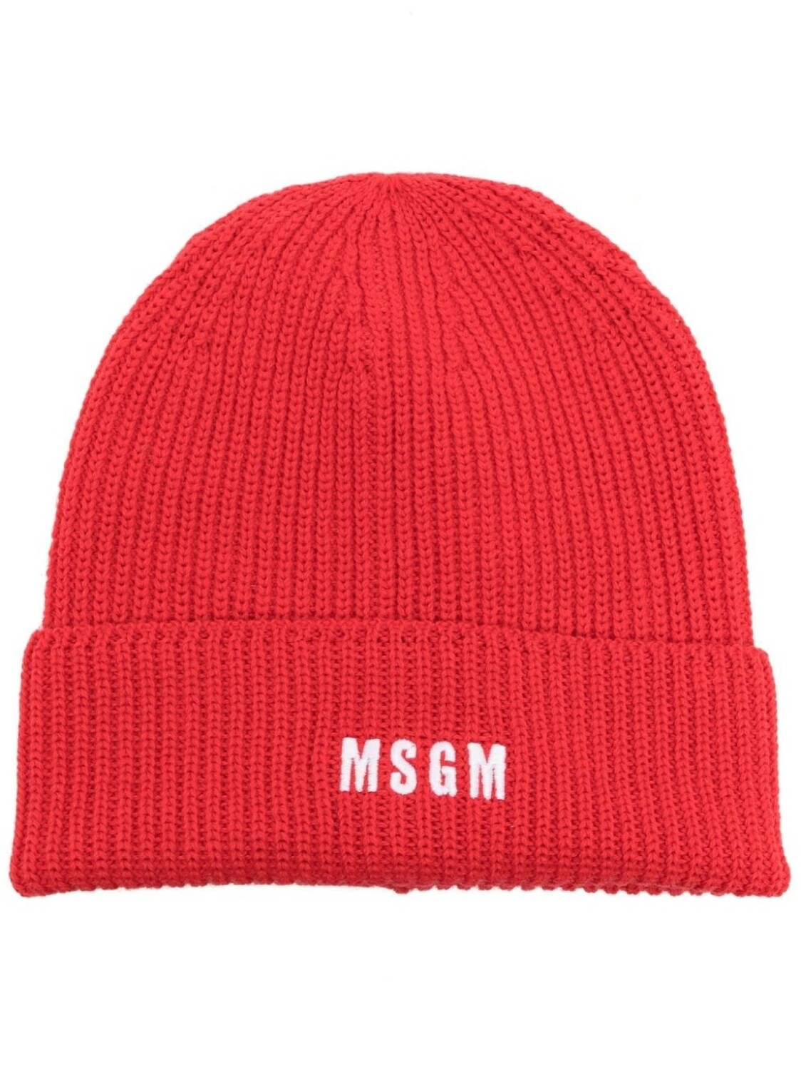 

MSGM шапка бини с вышитым логотипом, красный