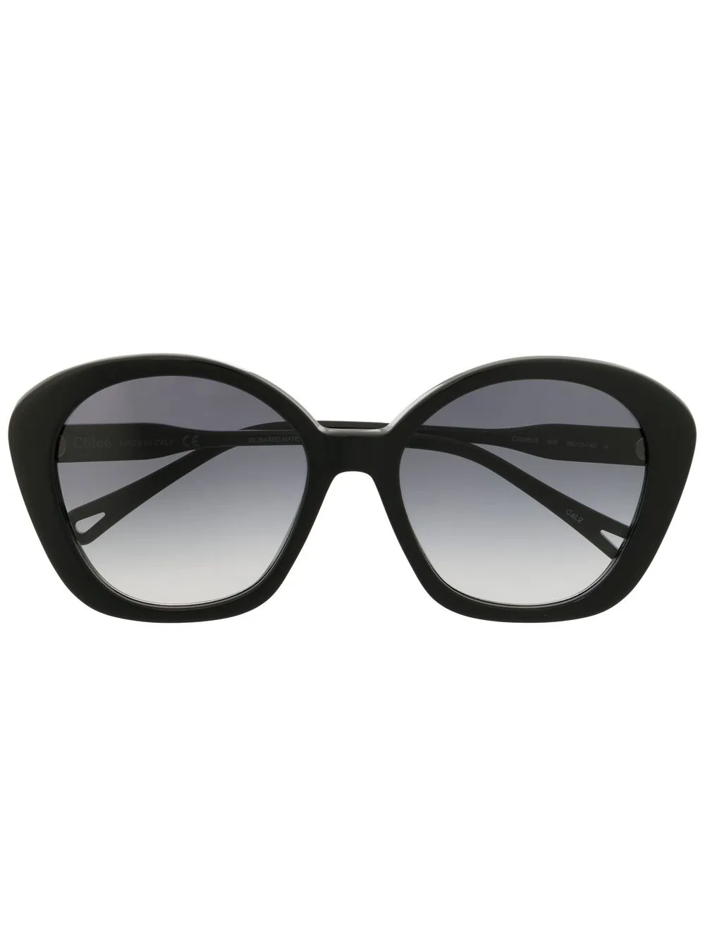 

Большие круглые солнцезащитные очки Chloé Eyewear, черный