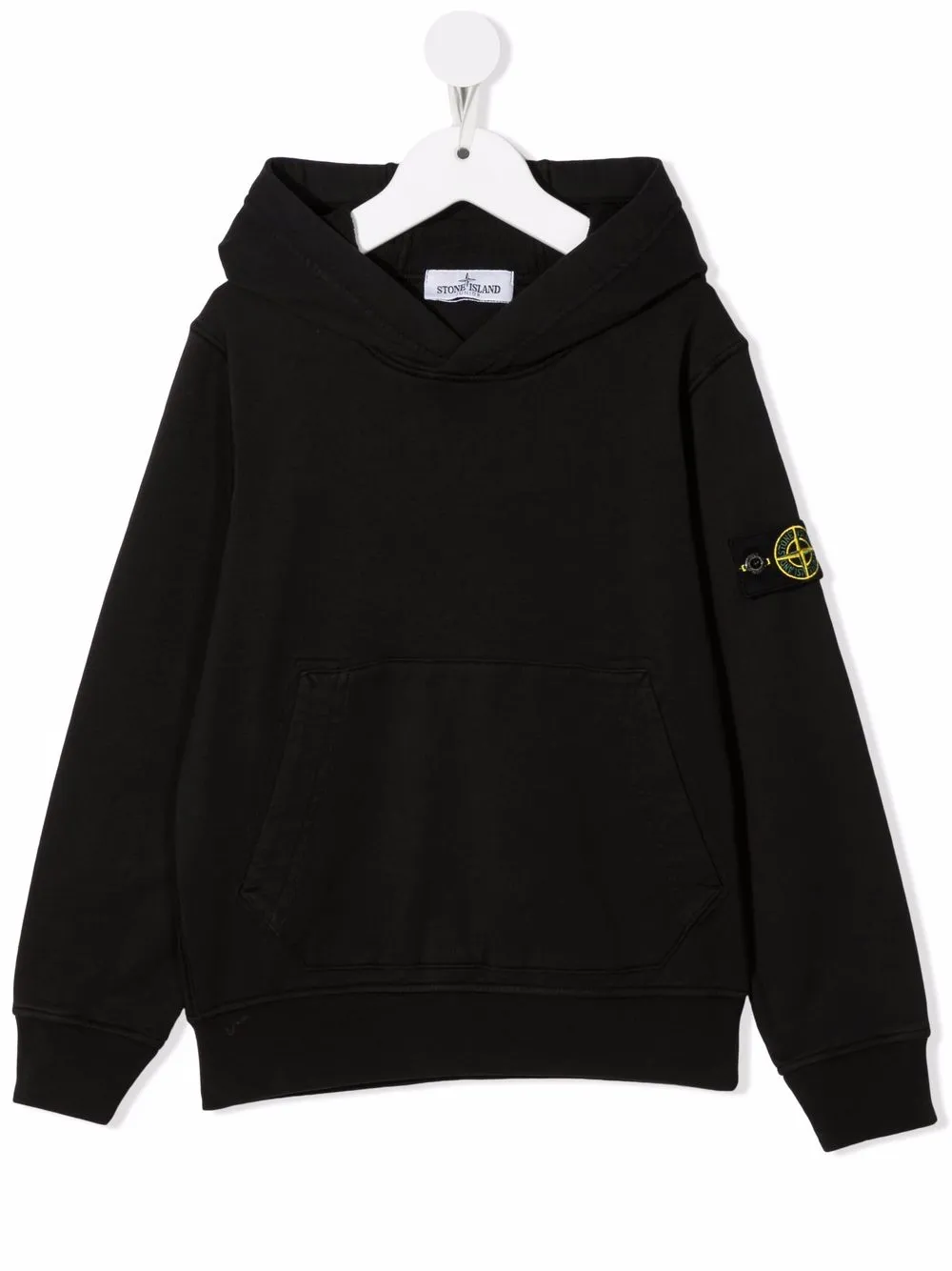 

Худи с нашивкой-логотипом Stone Island Junior, черный