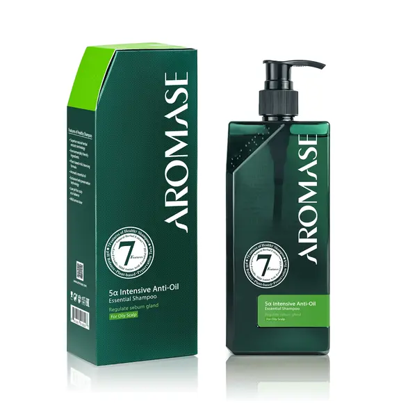 Себорегулирующий шампунь для жирной кожи головы, 400 мл Aromase 5A intensive anti-oil essential shampoo — фото 3