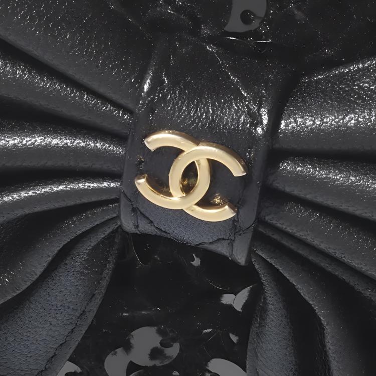 CHANEL Твидовая сумка через плечо с пайетками — фото 4