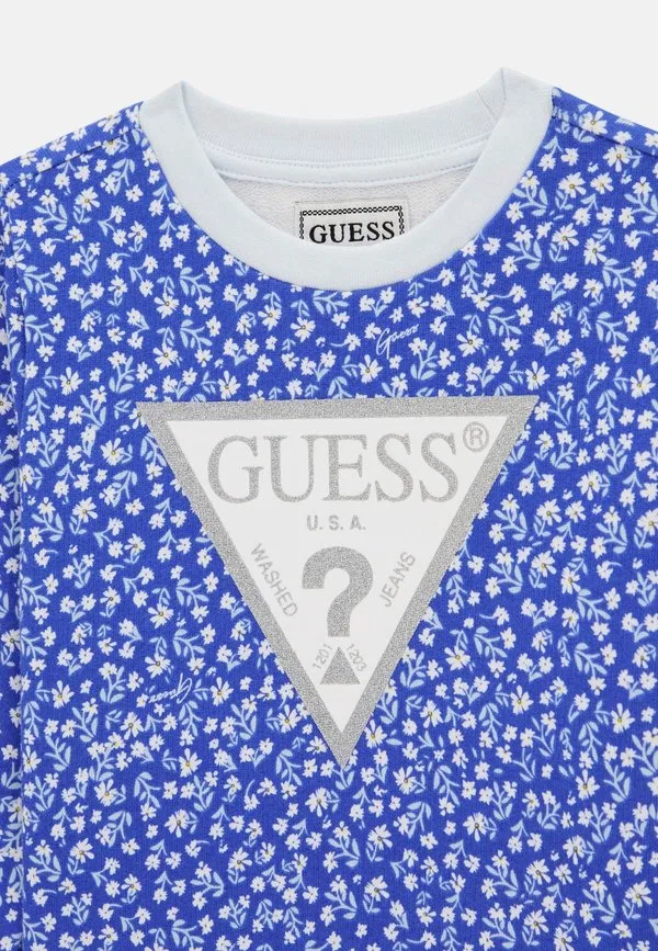 Детская спортивная толстовка Guess, Blumenmuster Blau — фото 3