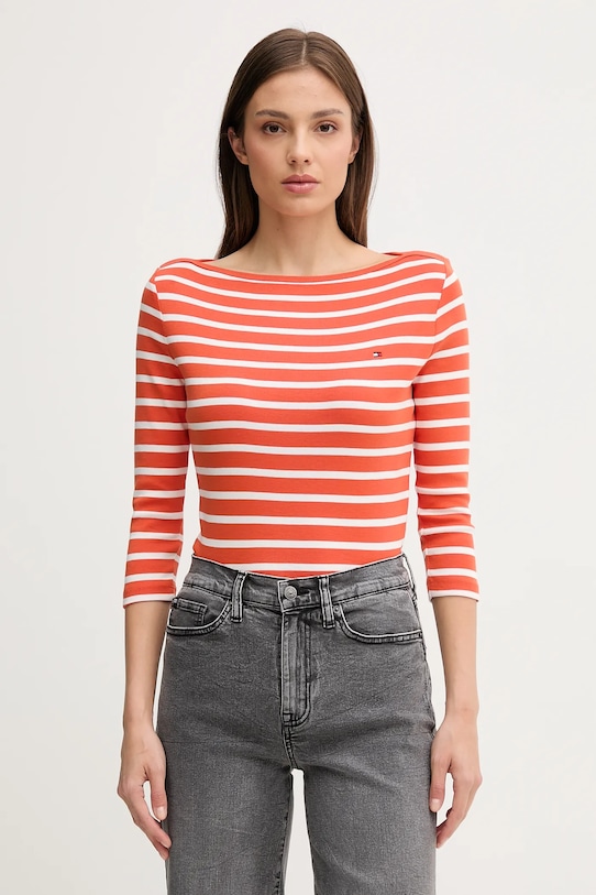 

Хлопковая водолазка Tommy Hilfiger, оранжевый