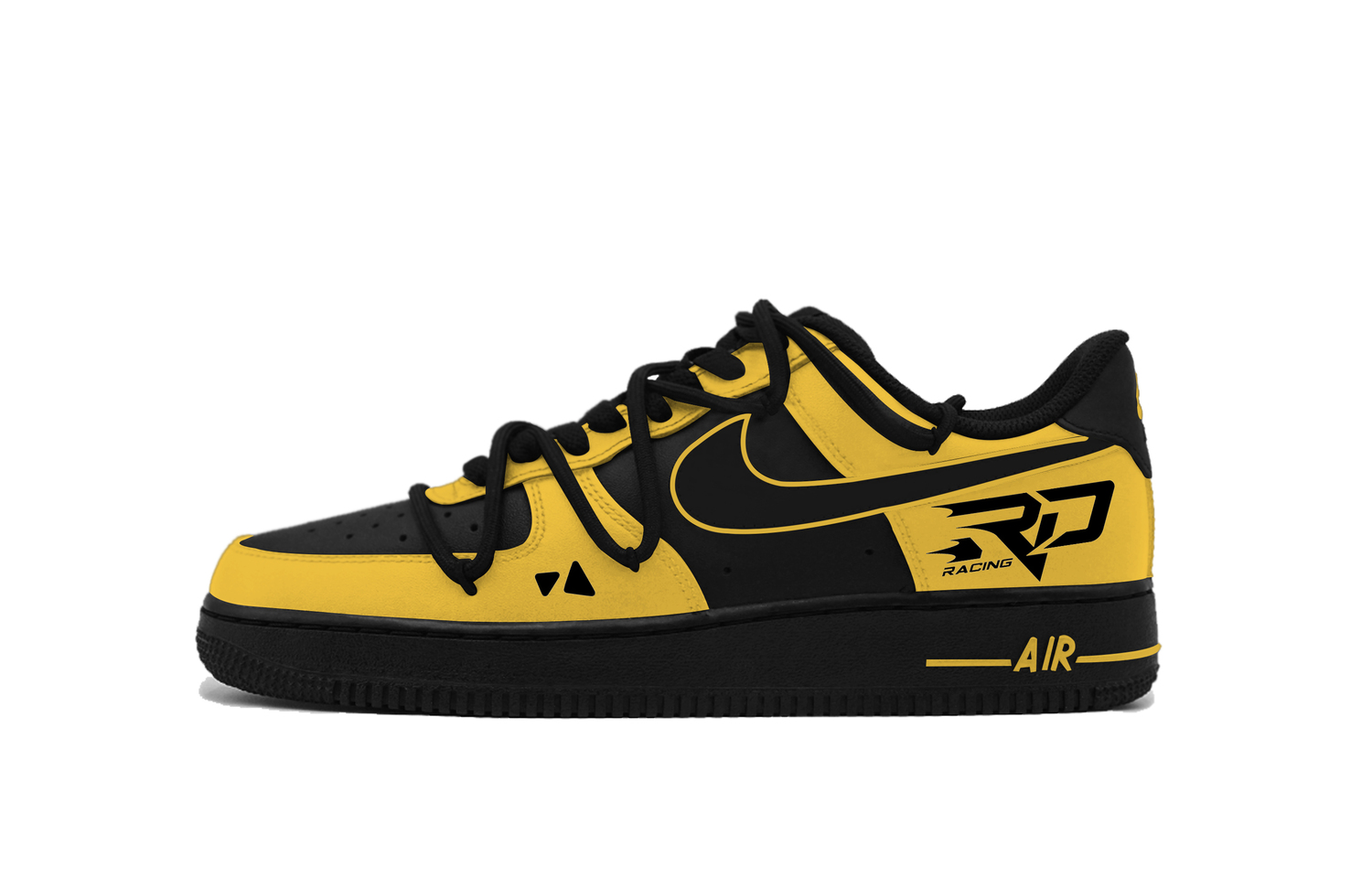 

Air Force 1 Racing Bumblebee Thermal Low top Skateboard Shoes Unisex Nike, черный/желтый