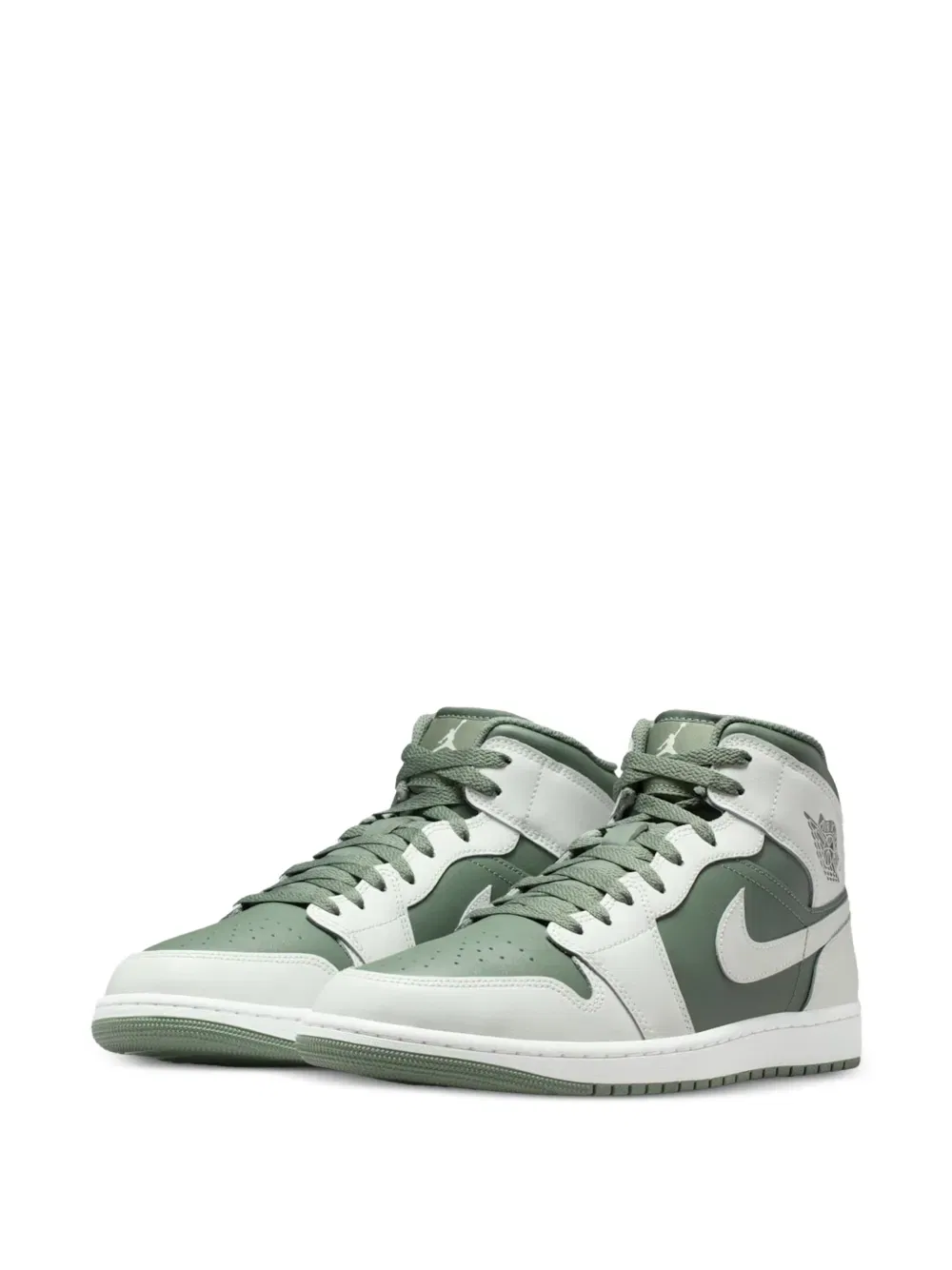 Кроссовки Air Jordan 1 средней высоты, зеленый — фото 2
