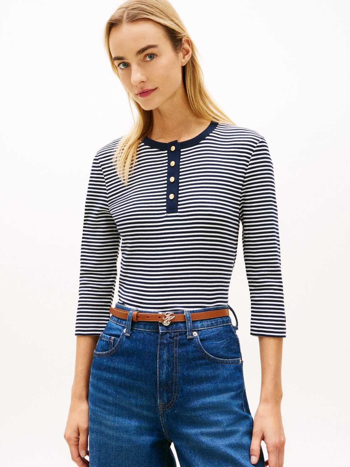 TOMMY HILFIGER Лонгслив в цвете Navy — фото 2