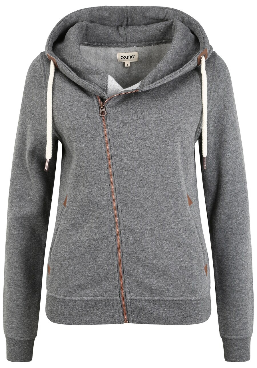 

Толстовка с капюшоном на молнии Oxmo Zip-Up Hoodie Vicky, серый