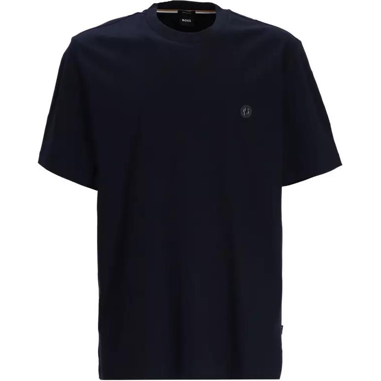 

Футболка с круглым вырезом и монограммой Boss Double B HUGO BOSS, Marine Blue