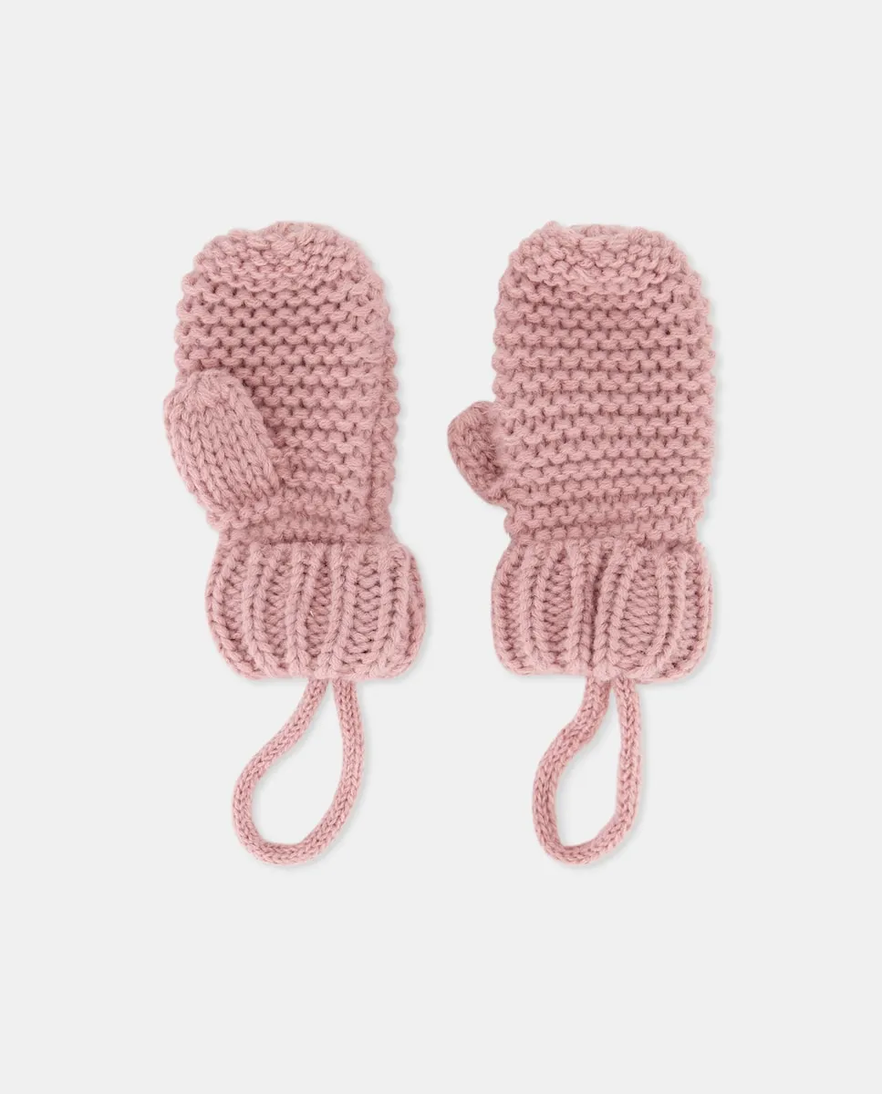 

Вязаные манжеты для координированного детского комплекта Baby El Corte Inglés, розовый