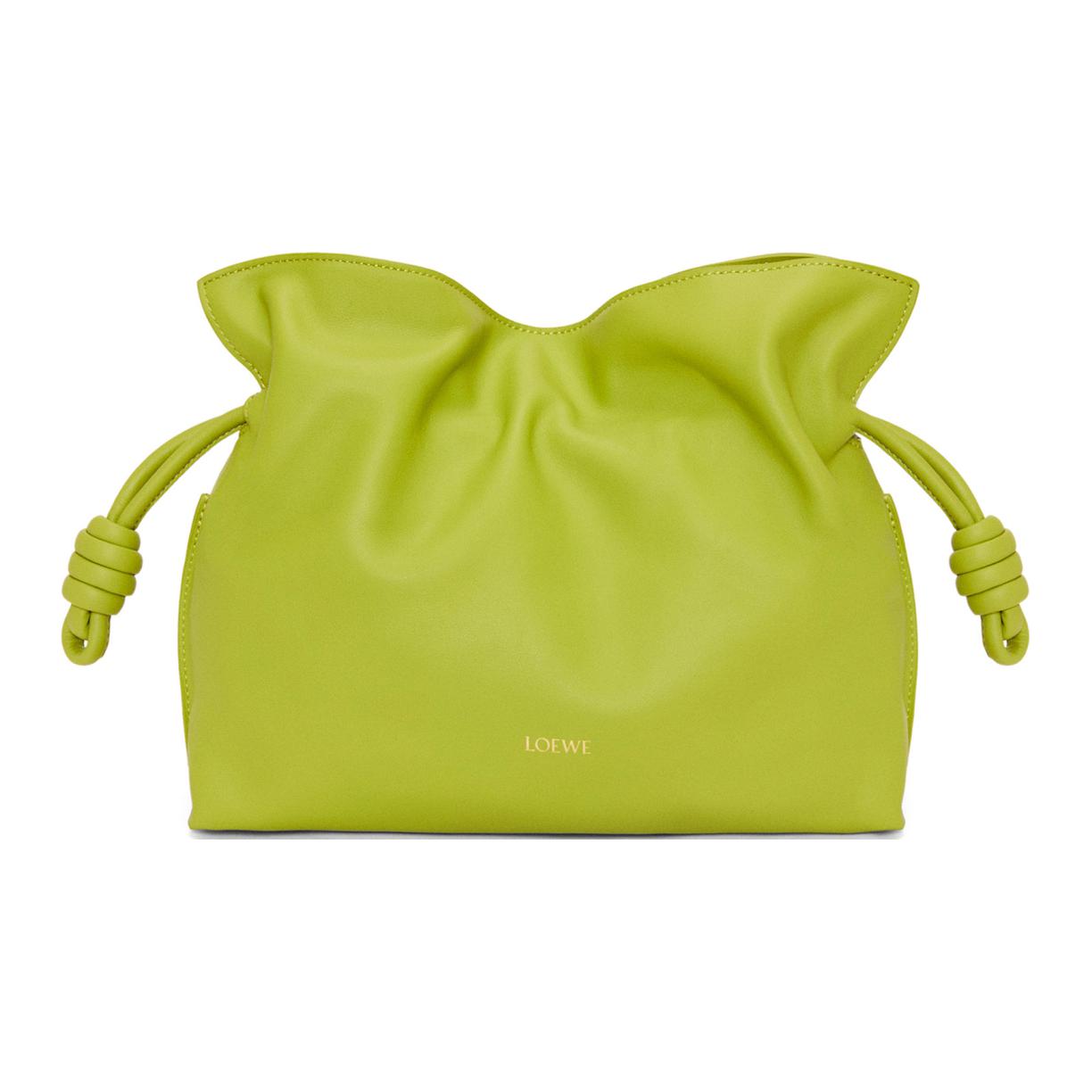 

LOEWE Фламенко Клатч на одно плечо из кожи наппа средний женский пастбищный зеленый