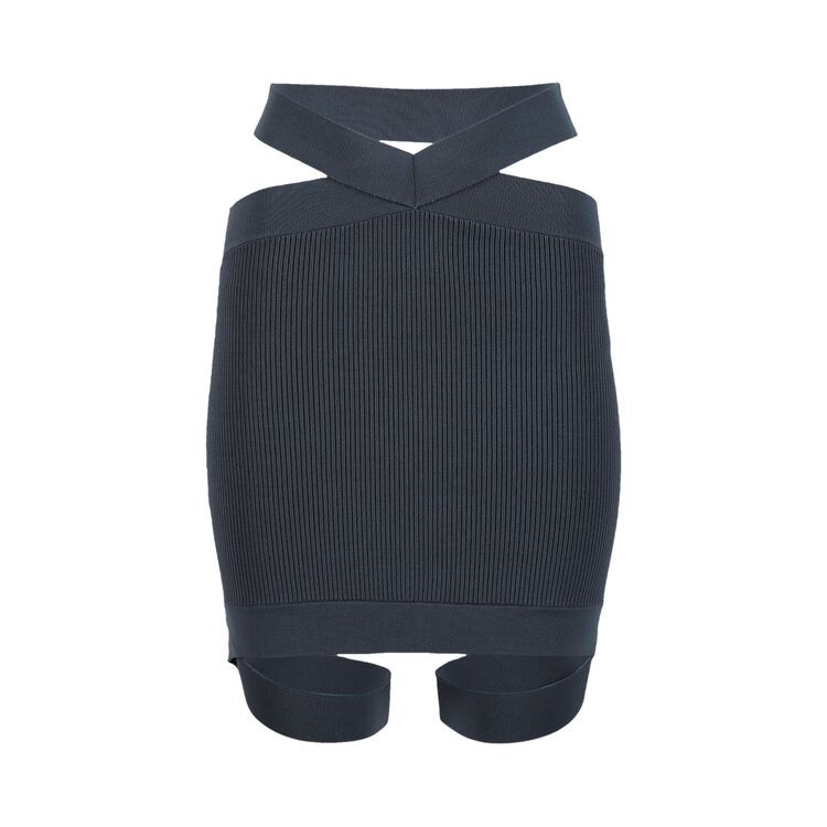 

Юбка Dion Lee Cross Rib Skirt Steel/Navy, серый