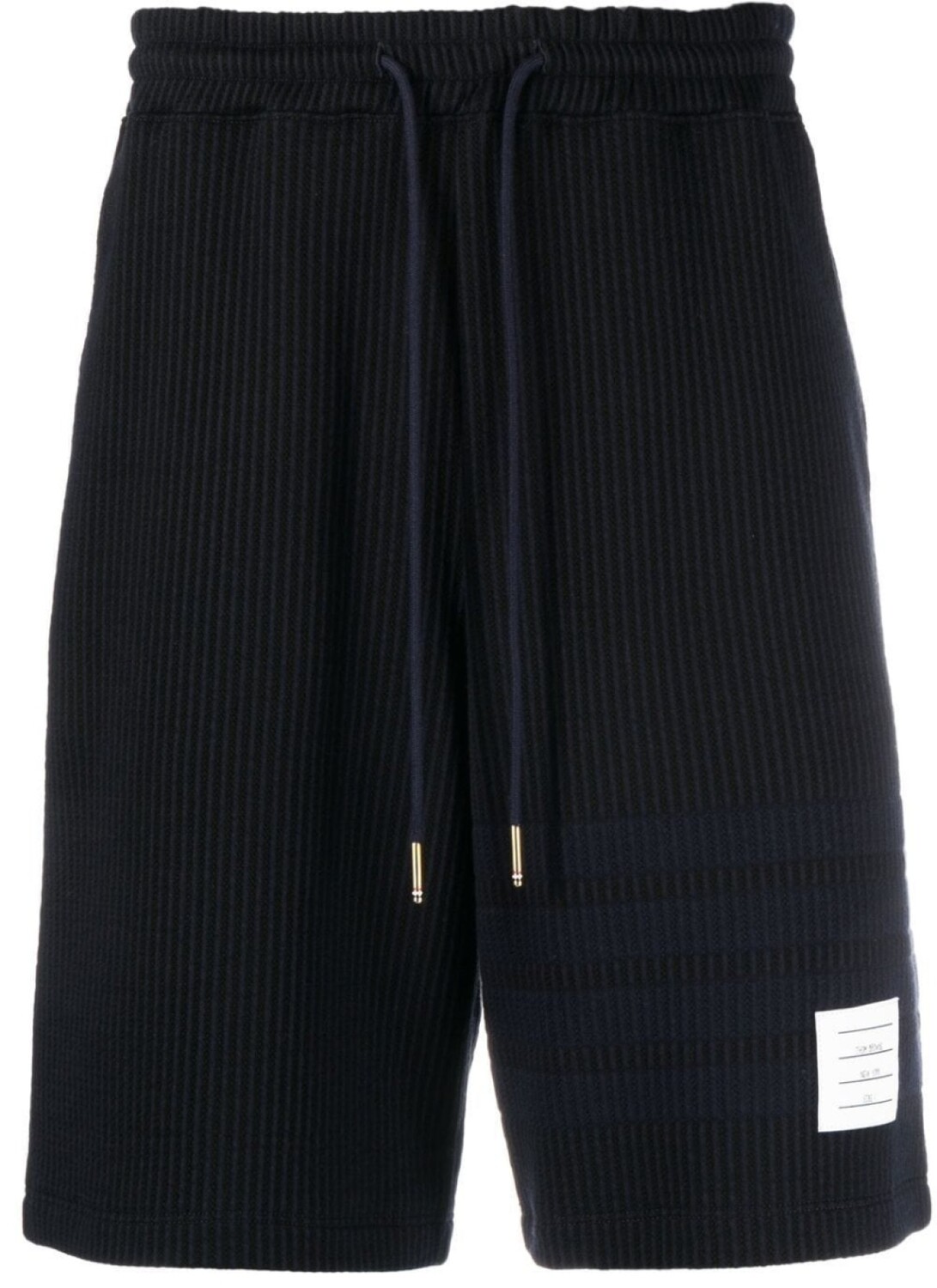 

Thom Browne 4-Bar stripe seersucker track shorts, синий