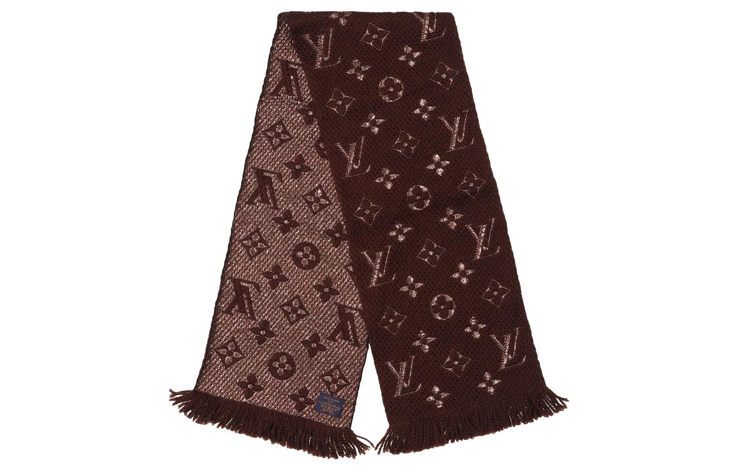 

Шарф вязаный унисекс каштановый LOUIS VUITTON