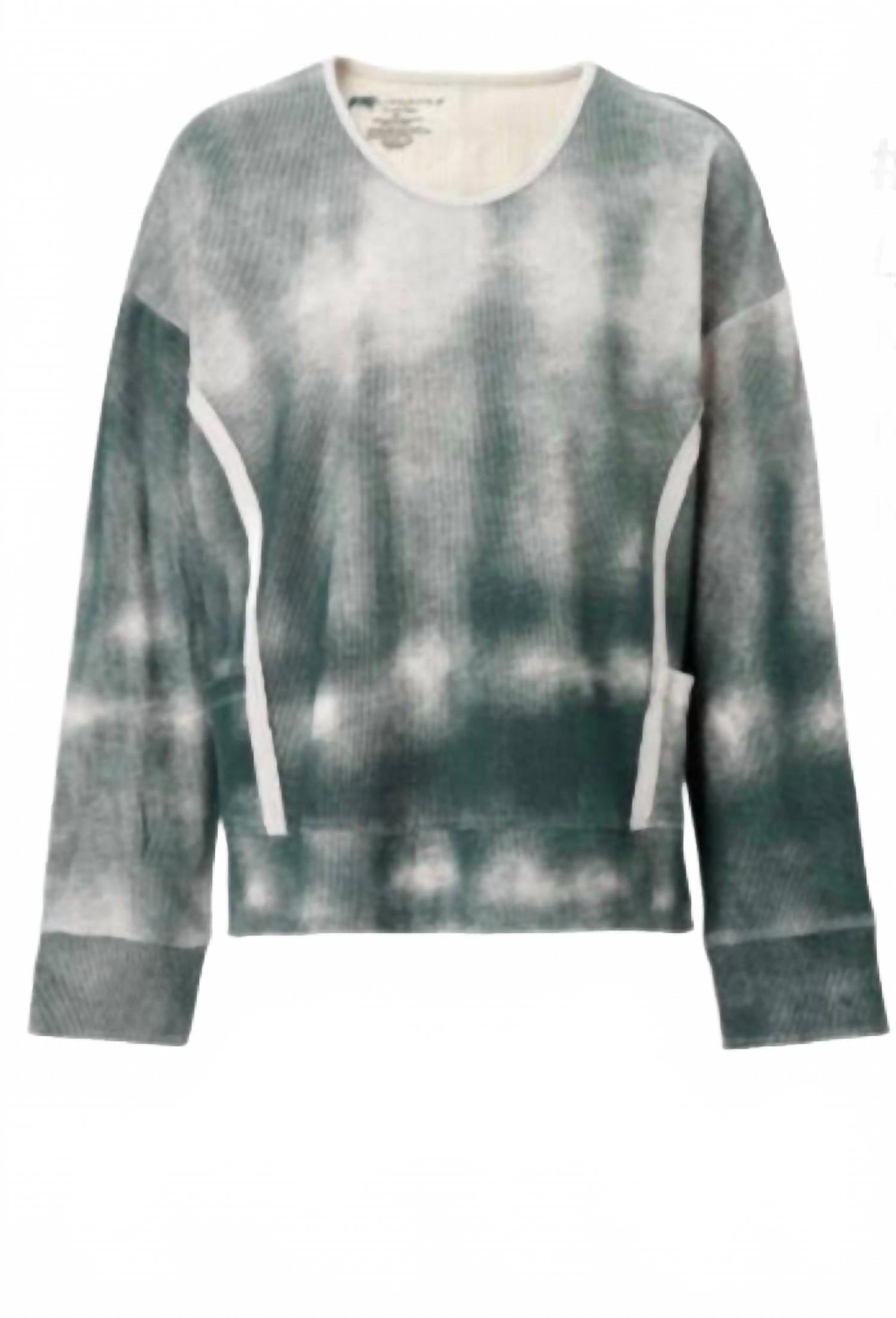 

Wild Palms Женская блузка с длинными рукавами, круглым вырезом и принтом в виде брызг, разноцветная